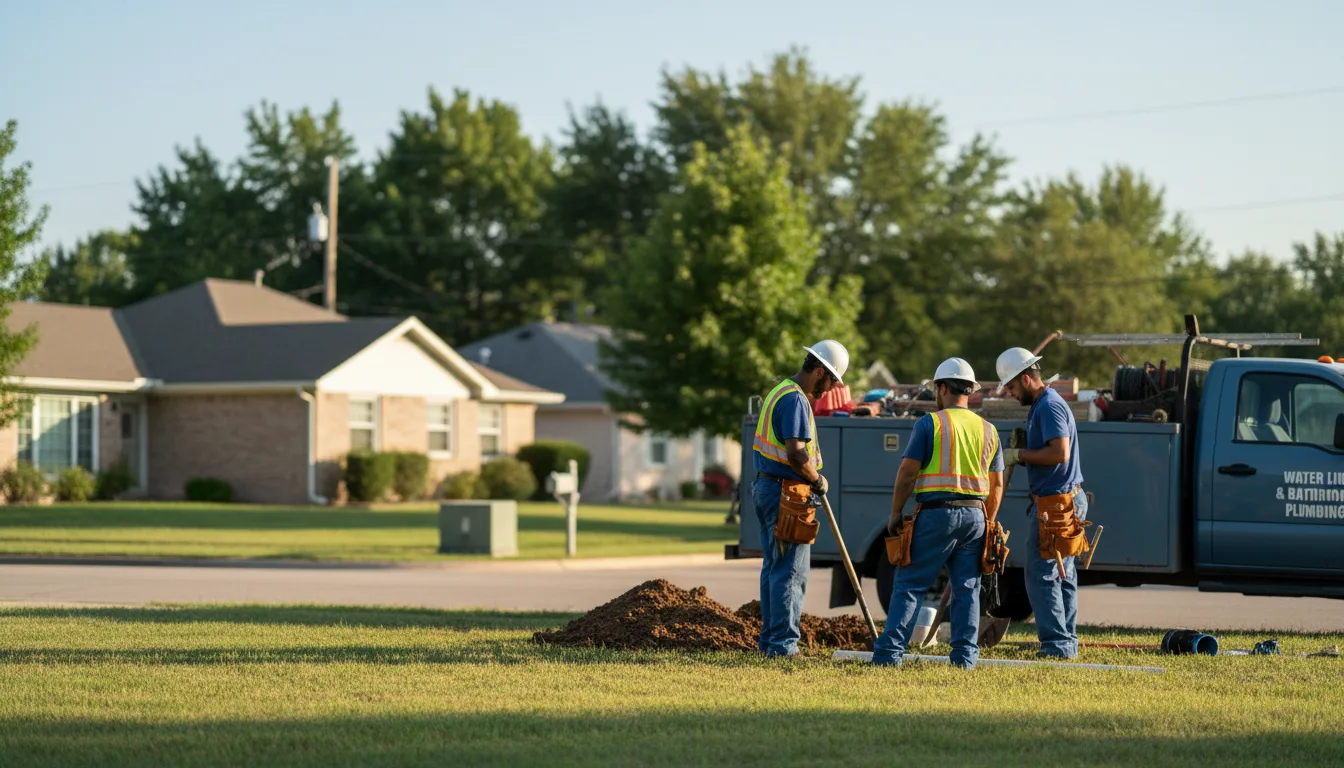 Residential water line and bathroom plumbing service in Dumas, AR